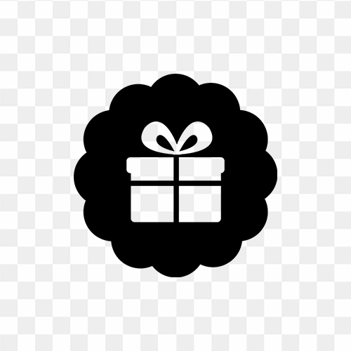 gift silhouette png icon
